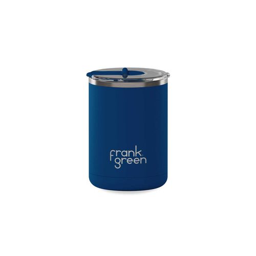 frank green 12oz S/Steel Cup With Screw Hinged Lid Deep Ocean